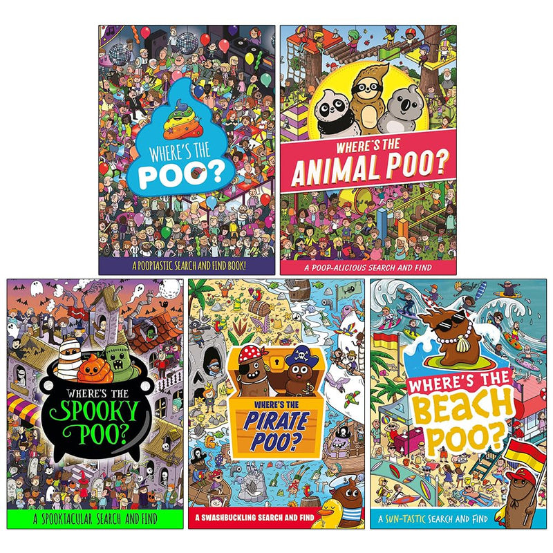 Where's The Poo... Search And Find Collection 5 Books Set By Alex Hunter - Fiction - Paperback