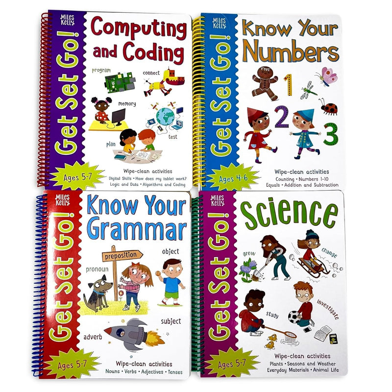 Get Set Go Skills For School 4 Books Collection Set - Wipe Clean - Non Fiction - Ages 4-7