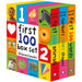 First 100 Board Book Box Set (3 Books): First 100 Words / Numbers Colors Shapes / First 100 Animals - The Book Bundle
