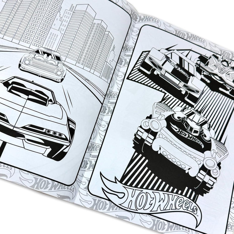 Hot Wheels Activity Book Collection 5 Books Set (Turbo Challenge Sticker Activity Book, Criss Cross Crash Sticker Activity Book, Built For Speed, Stunt Zone, Made to Race Colouring Book) - Ages 5-7 - Paperback