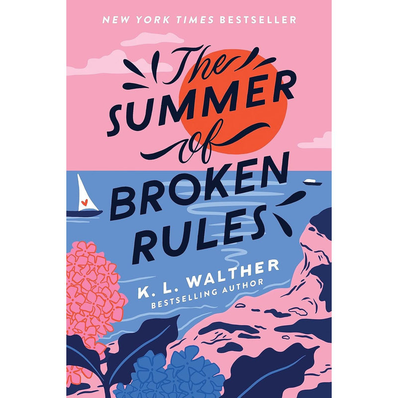 Set of five young adult romance books from K. L. Walther's Summer of Broken Rules series by Sourcebooks Fire, featuring colorful covers.