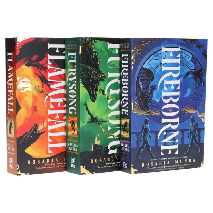 The Aurelian Cycle Trilogy 3 Books Collection Set by Rosaria Munda (Fireborne, Flamefall and Furysong) - The Book Bundle