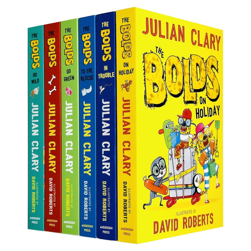 Julian Clary Collection 6 Books Set (The Bolds, The Bolds To The Rescue, The Bolds On Holiday, The Bolds In Trouble, The Bolds Christmas Cracker) - The Book Bundle