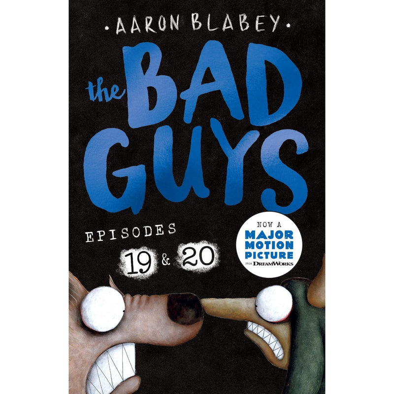 Set of two paperback books from The Bad Guys series by Aaron Blabey, featuring colorful cover art for ages 7-9.