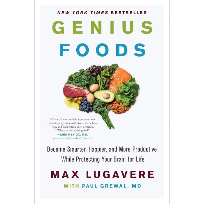 Genius Living Series 1 & 2 by Max Lugavere 2 Books Set (Genius Foods: Become Smarter, The Genius Life: Heal Your Mind) Hardcover - The Book Bundle