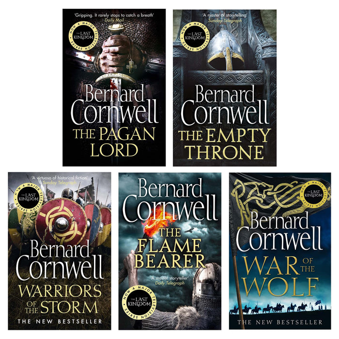 The Last Kingdom Series 5 Books Collection Set (Book 7-11) (The Pagan Lord, The Empty Throne, Warriors of the Storm, The Flame Bearer and War of the Wolf) by Bernard Cornwell - The Book Bundle