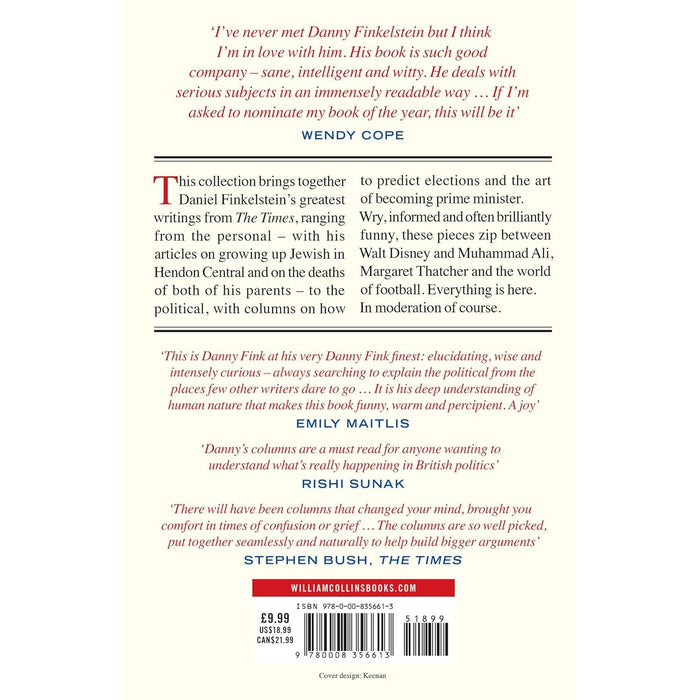 Everything in Moderation: The must-read collection of Daniel Finkelstein’s greatest columns in The Times by Daniel Finkelstein - The Book Bundle