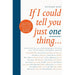 If I Could Tell You Just One Thing &The Comfort Book  2 Books Set - The Book Bundle