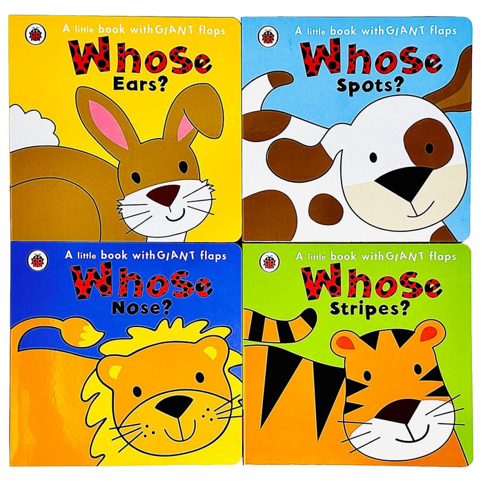 Whose Animal Collection 4 Books Set (Ears, Spots, Stripes, Nose) - The Book Bundle