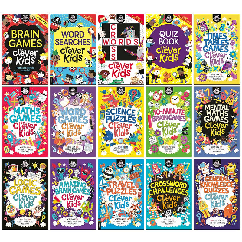 Brain Games for Clever Kids 15 Books Collection Set - Non Fiction - Mixed Format