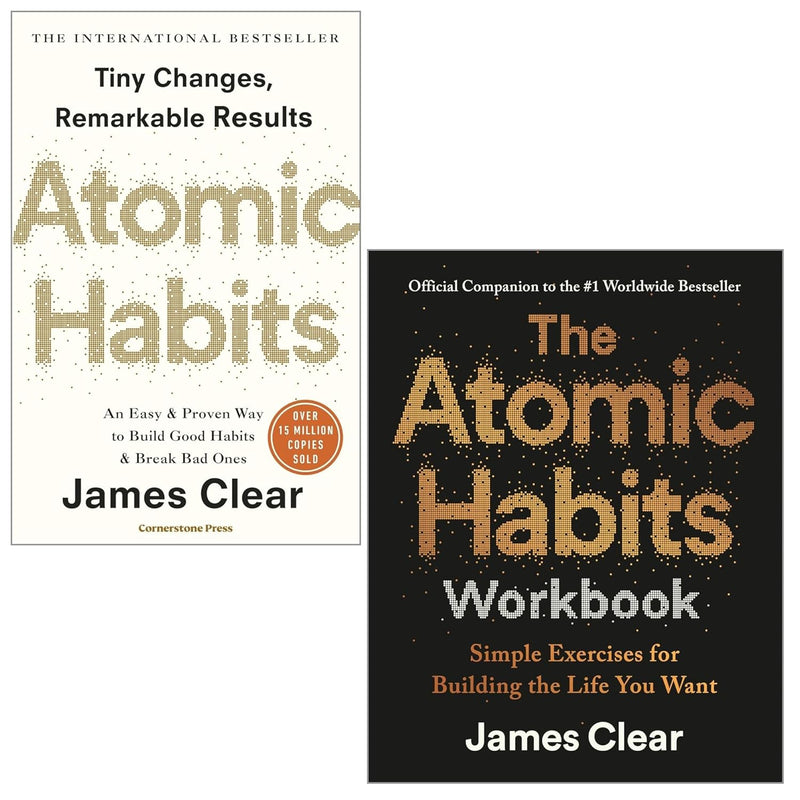 Atomic Habits & The Atomic Habits Workbook 2 Books Collection Set by James Clear - Non Fiction - Paperback