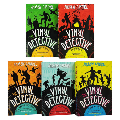 Andrew Cartmel The Vinyl Detective Series 5 Books Collection Set(Written in Dead Wax, The Run-Out Groove, Victory Disc, Flip Back & Low Action) - The Book Bundle