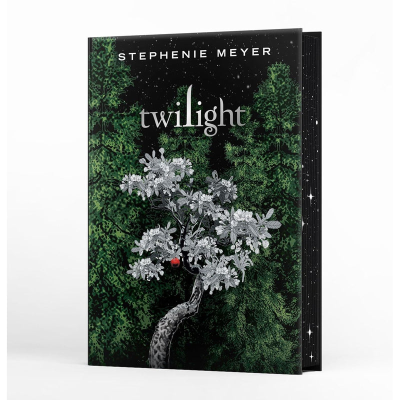 Set of five hardcover Twilight Saga books by Stephenie Meyer, young adult fantasy collection with illustrated covers.