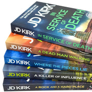 DCI Logan Crime Thrillers Series 17-21 Collection 5 Books Set by JD Kirk (In Service of Death, A Dead Man Walking, Where the Pieces Lie, A Killer of Influence and A Rock and a Hard Place) - The Book Bundle