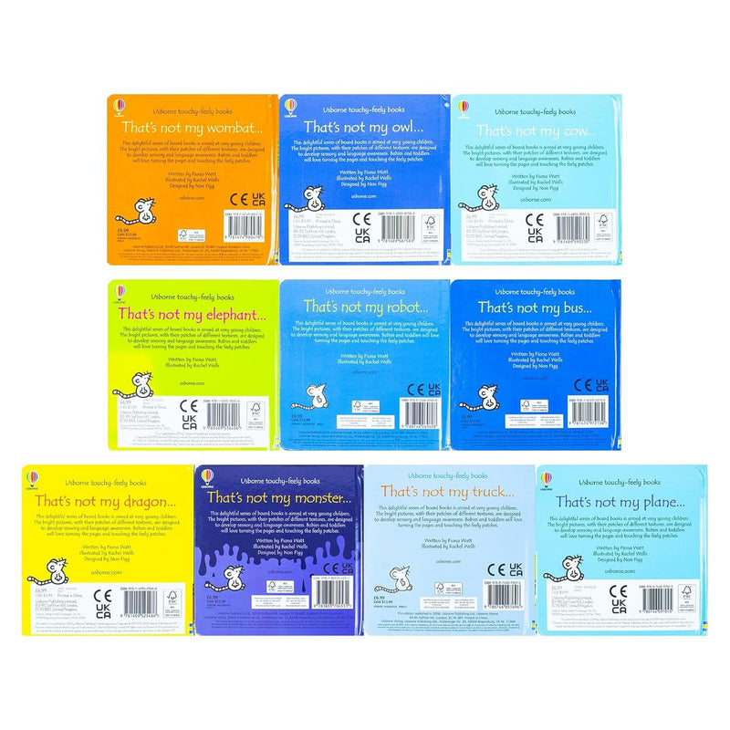 Usborne That's Not My 10 Books Collection Set Series (1 & 2) by Fiona Watt (Bus, Truck, Plane, Monster) - The Book Bundle
