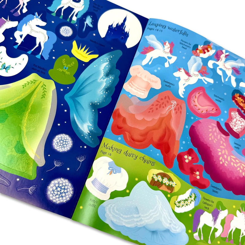 Usborne Sticker Dolly Dressing Unicorns 4 Book Collection Set by Usborne - Non Fiction - Paperback