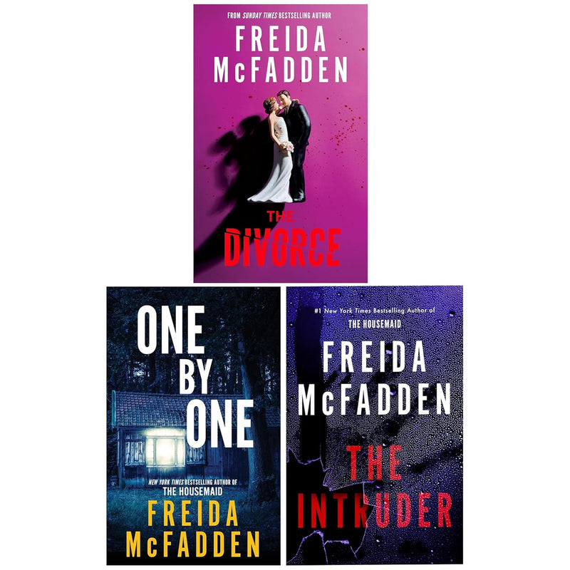 The Divorce, The Intruder, One by One 3 Books Collection Set by Freida McFadden - Fiction - Paperback