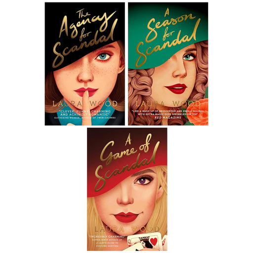 Set of three paperback books from Laura Wood's The Agency For Scandal series, fiction collection by Scholastic UK Ltd.