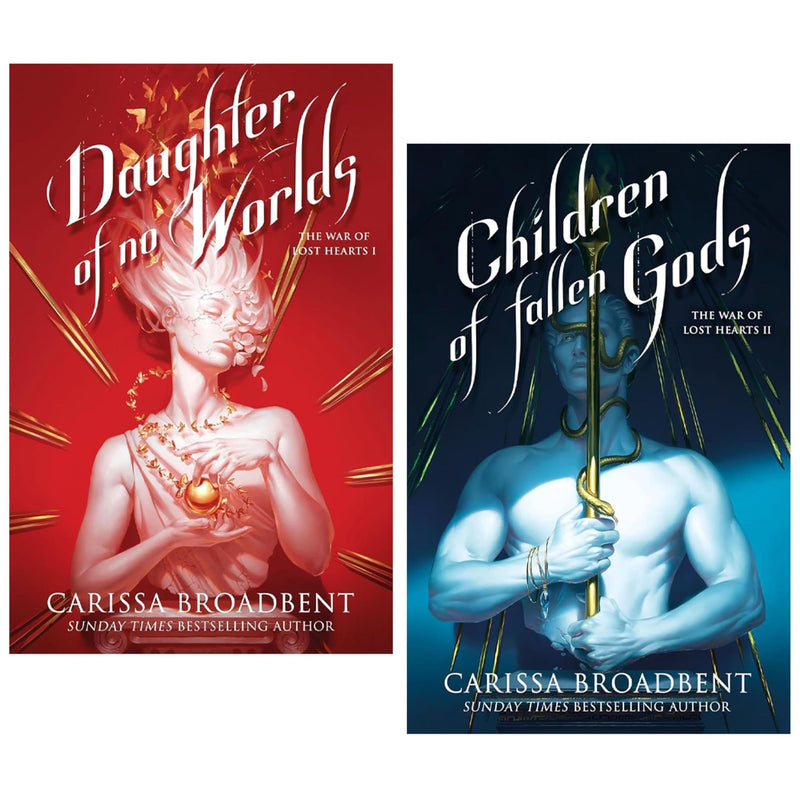 The War of Lost Hearts Series by Carissa Broadbent 2 Books Collection Set (Daughter of No Worlds and Children of Fallen Gods) - The Book Bundle