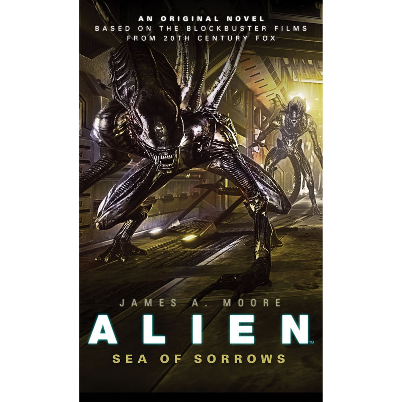 Paperback of Alien Trilogy Book 2 Sea of Sorrows by Titan Books, featuring cover art from the Alien Trilogy series.