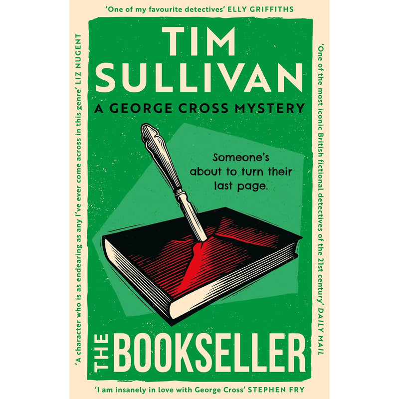 Paperback edition of The Bookseller: The Brand New George Cross Mystery fiction by Head of Zeus, featuring a book cover with title and author.