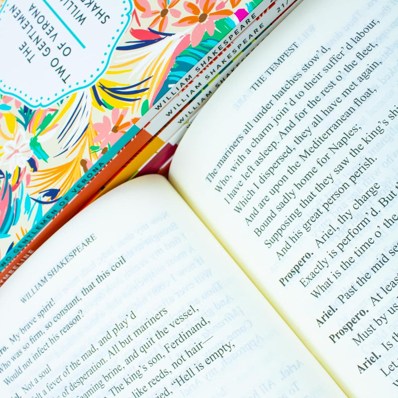 William Shakespeare Complete Collection of 22 classic edition books including The Two Gentlemen of Verona in a hardcover set.