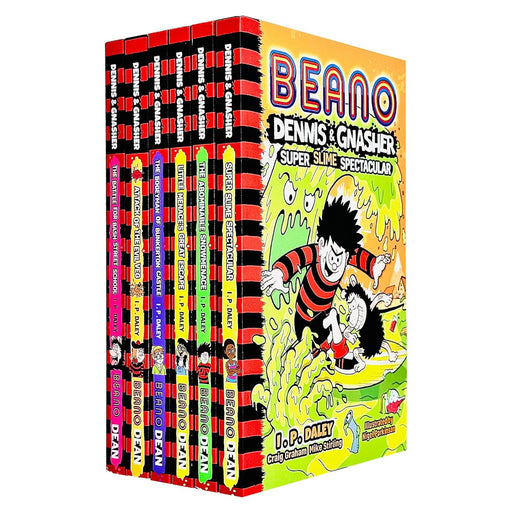 Beano Dennis & Gnasher Series Books 1 - 6 Collection Set by I.P Daley - Super Slime - The Book Bundle