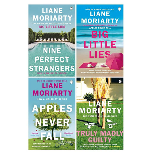 Liane Moriarty 4 Books Collection Set (Nine Perfect Strangers, Apples Never Fall, Big Little Lies, Truly Madly Guilty) - The Book Bundle