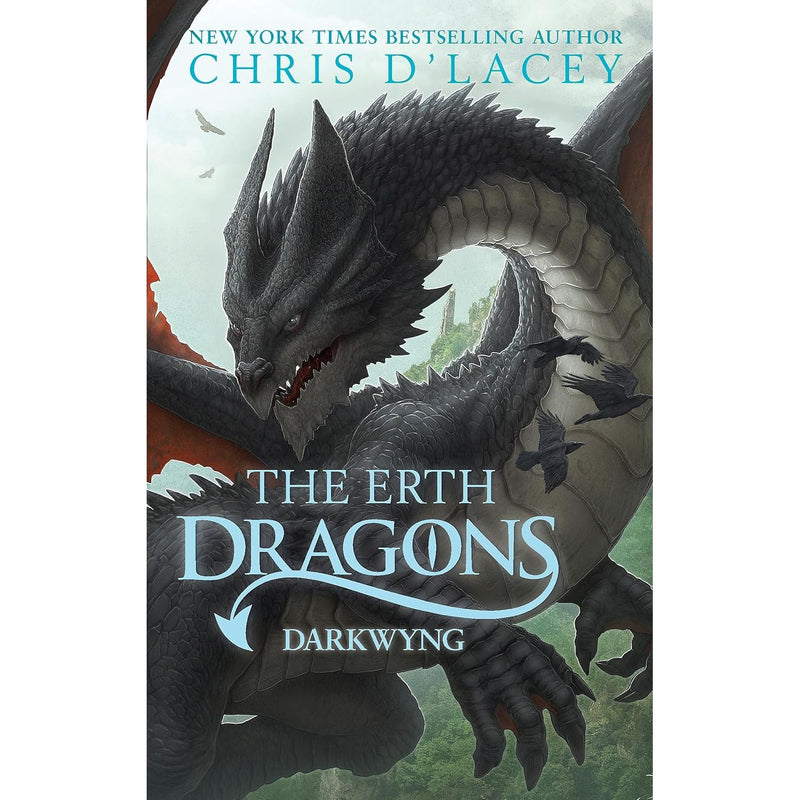 The Erth Dragons Series 3 Books Collection Set by Chris d'Lacey, paperback fiction books with colorful dragon-themed covers.
