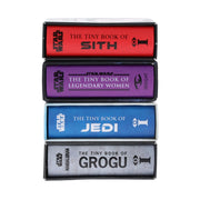 Set of four Star Wars tiny paperback books including Sith, legendary women, Jedi, and Grogu, by Insight Editions