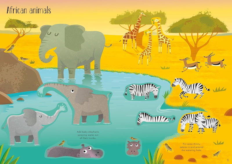 Usborne Animals Activity Pack 3 Books and over 160 Stickers - Fiction - Paperback