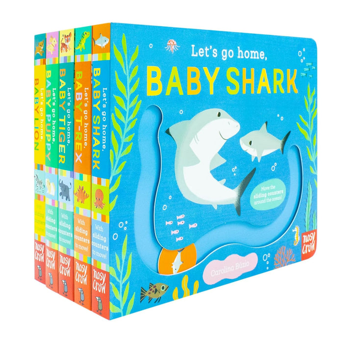 Let’s Go Home Series 5 Books Collection Set (Baby Shark, Baby T-Rex, Baby Tiger, Baby Puppy, Baby Lion) - The Book Bundle
