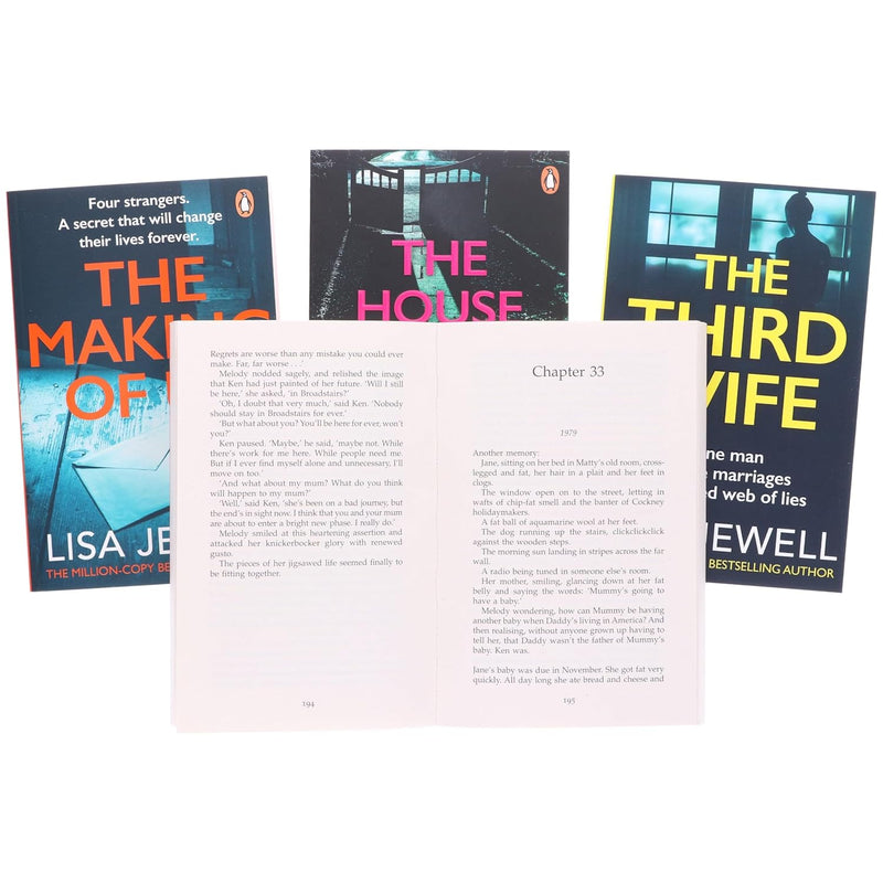 Lisa Jewell Collection 4 Books Set(The Truth About Melody Browne, The Making of Us, The House We Grew Up In  &The Third Wife)
