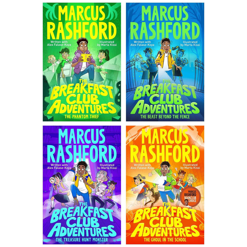 The Breakfast Club Adventures Series 4 Books Collection Set (The Beast Beyond the Fence, The Ghoul in the School, The Phantom Thief and The Treasure Hunt Monster) - The Book Bundle