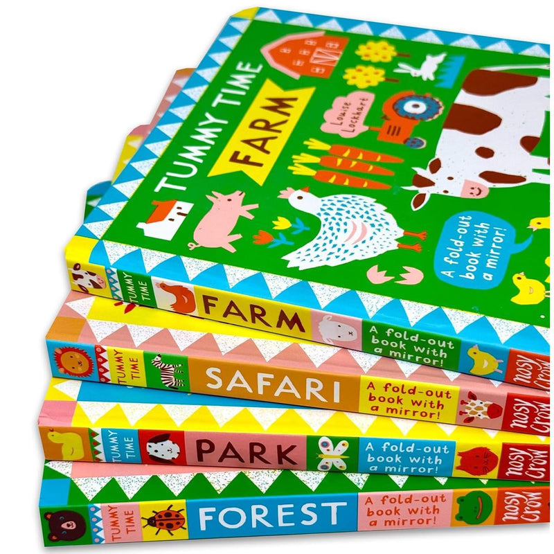 Tummy Time Collection 4 Books Set By Louise Lockhart (Farm, Safari, Park & Forest)