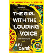 Set of two Abi Daré fiction paperback books, "And So I Roar" and "The Girl With the Louding Voice," with colorful cover art.