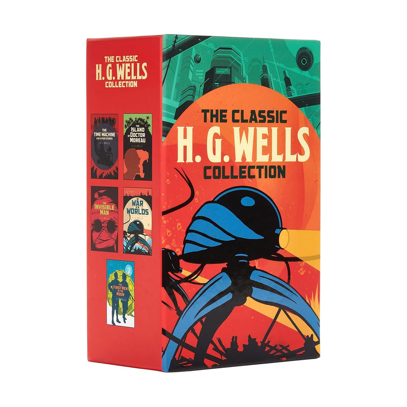 The Classic H G Wells Collection 5 Books Set (Invisible Man, War of the World, First Men in the Moon) - The Book Bundle