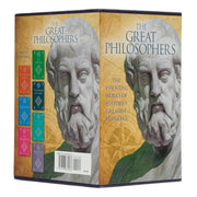 Set of seven hardcover books on philosophy featuring works by Plato and Friedrich Nietzsche from Arcturus Classics collection.