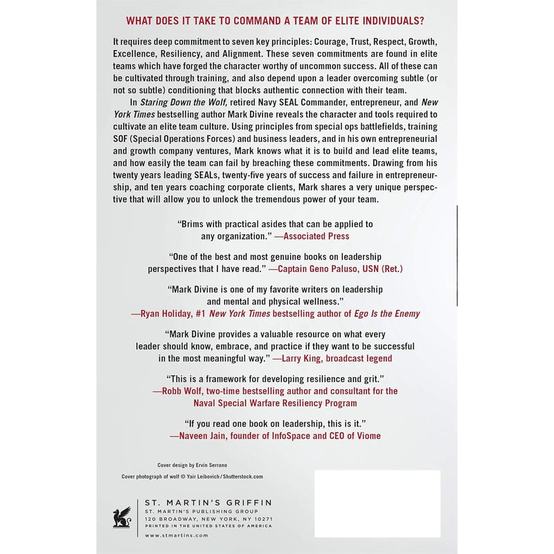 Staring Down the Wolf: 7 Leadership Commitments by Mark Divine - The Book Bundle