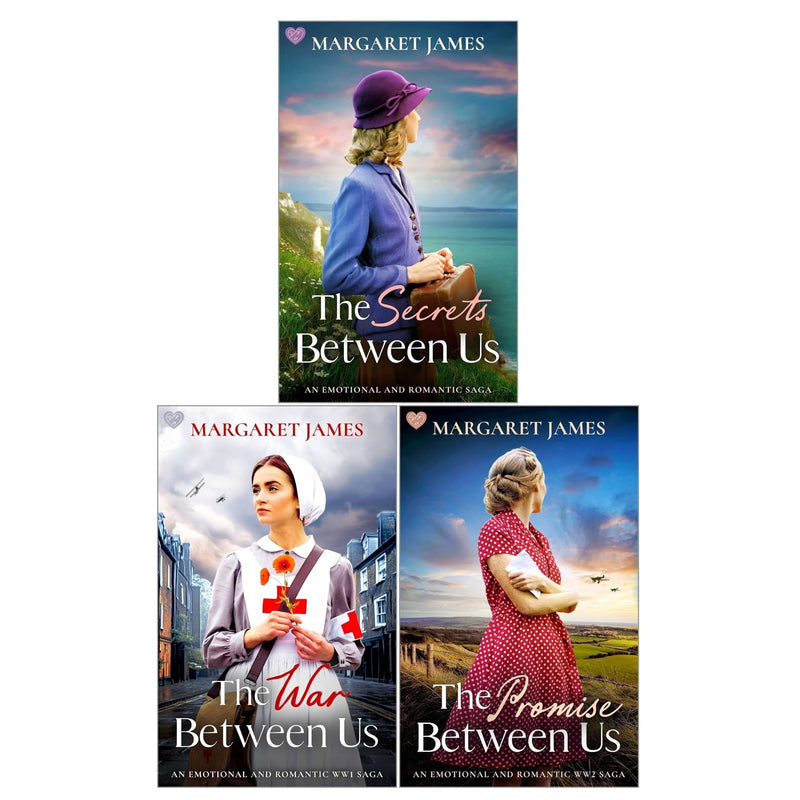 Three paperback books from Margaret James' The Denham Family Sagas collection by Choc Lit Ltd.