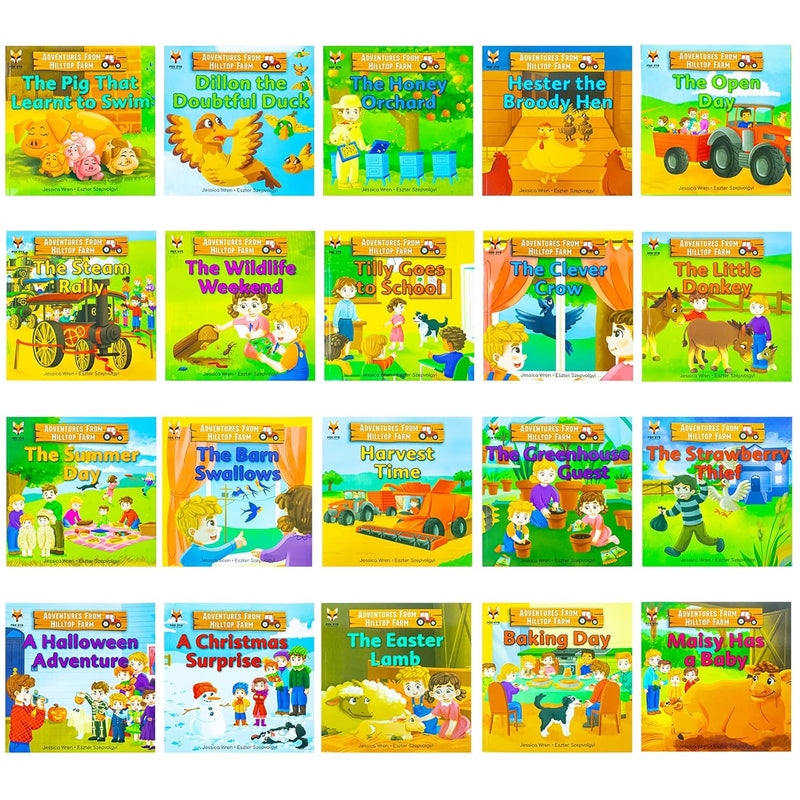 Adventures From Hilltop Farm 20 Books Collection Set: A Farmyard Christmas Surprise - The Book Bundle