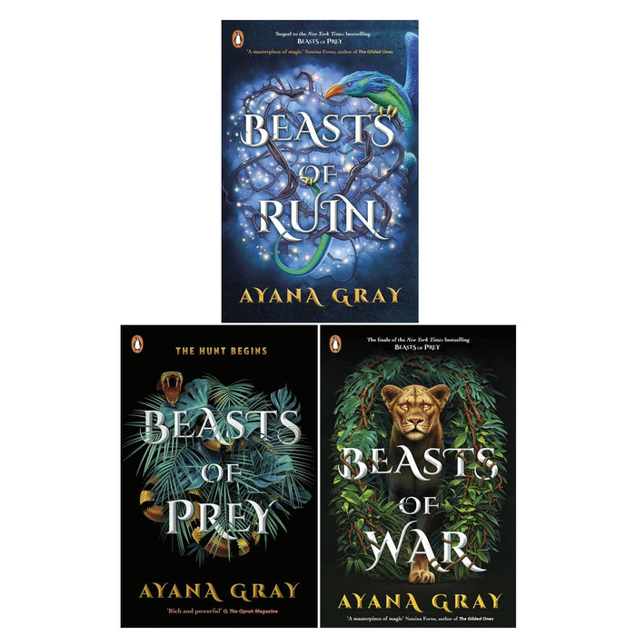 Ayana Gray Beasts of Prey Series 3 Books Collection Set (Beasts of Prey, Beasts of Ruin, Beasts of War)