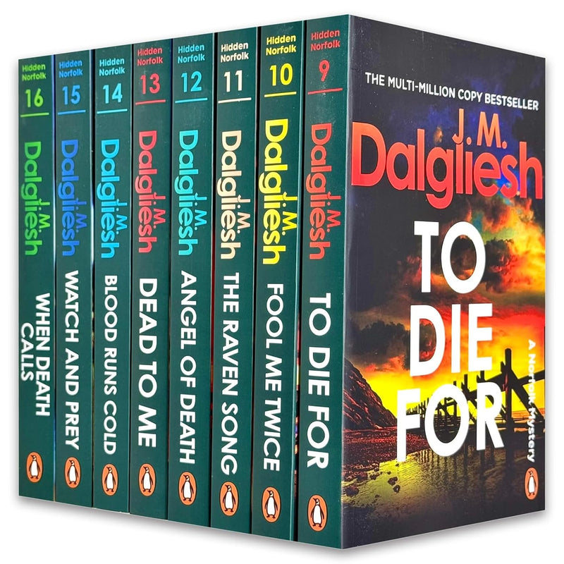 Hidden Norfolk Murder Mystery Series 9-16 Books Collection Set by J M Dalgliesh (To Die For, Fool Me Twice, The Raven Song, Angel of Death, Dead to Me, Watch and Prey, When Death Calls & More)- Fiction - Paperback