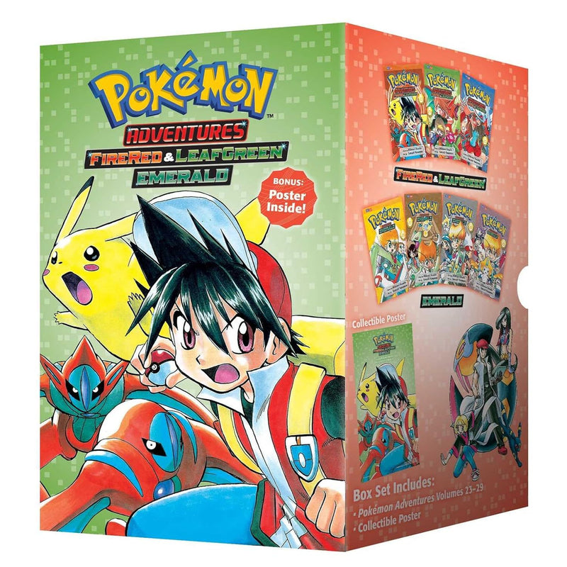 Pokemon Adventures 7 Books Collection Box Set by Hidenori Kusaka & Mato - Fiction - Paperback