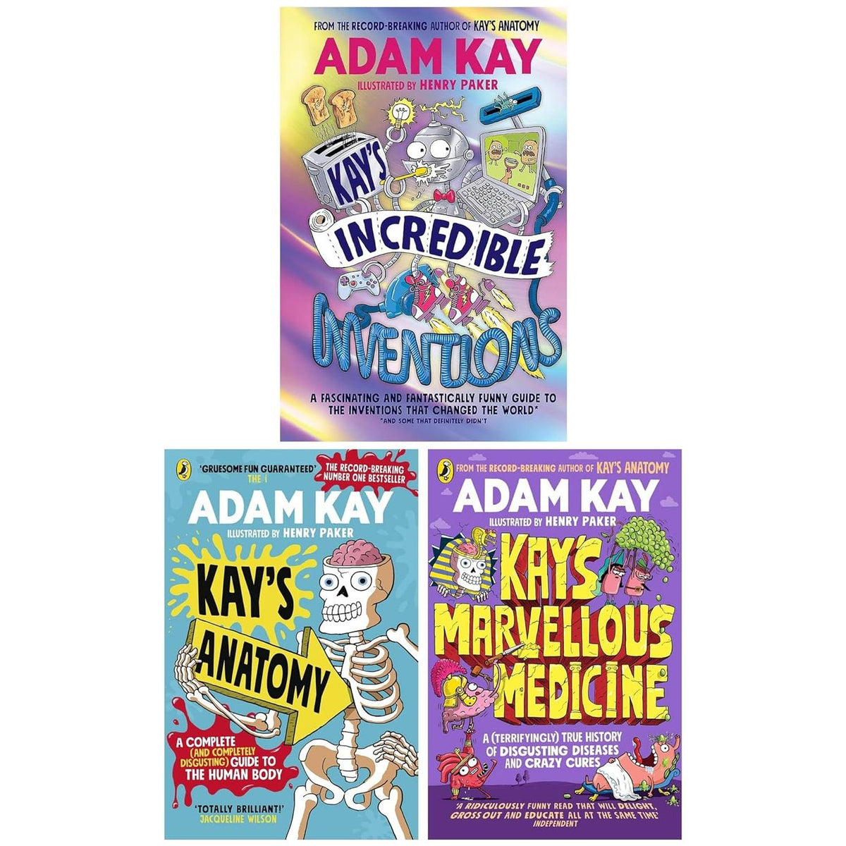 Adam Kay's 3 Books Collection Set (Kay’s Incredible Inventions, Kay's ...