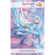 Deck of 78 Crystal Power Tarot cards by Jayne Wallace from CICO Books, featuring colorful illustrations on the card backs.