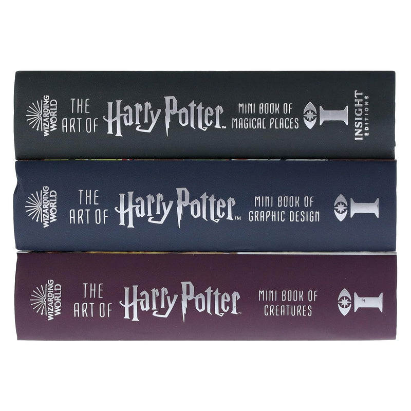 Harry Potter The Art of Harry Potter Series 3 Mini Books Collection Set by Insight Editions, featuring magical places and creatures.