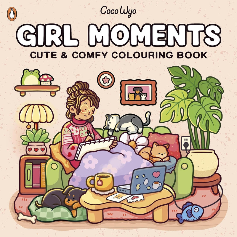 Coco Wyo Cozy Colouring Books 5 Books Set (Cozy Corner, Cozy Cuties, Cozy Friends, Cozy Vibes, Girl Moments) - The Book Bundle