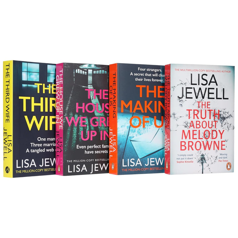 Lisa Jewell Collection 4 Books Set(The Truth About Melody Browne, The Making of Us, The House We Grew Up In  &The Third Wife)