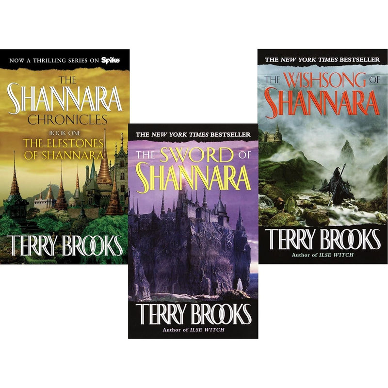 Shannara Chronicles Series Terry Brooks 3 Books Collection Set (The Sword Of Shannara, The Elfstones Of Shannara, The Wishsong Of Shannara) - The Book Bundle